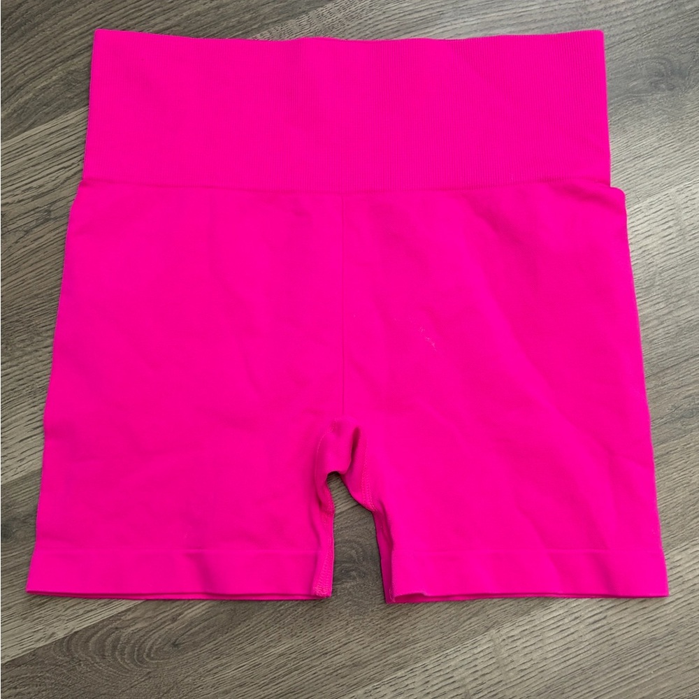 ZYIA Vibrant Hot Pink High-Rise Bike Shorts new no tags